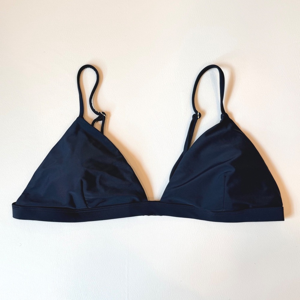 Summersalt Triangle Bikini Top Black Size 12 Minimalist Swimwear
